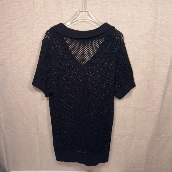 Torrid Black Mesh Knit Blouse Size 2 - Picture 8 of 11